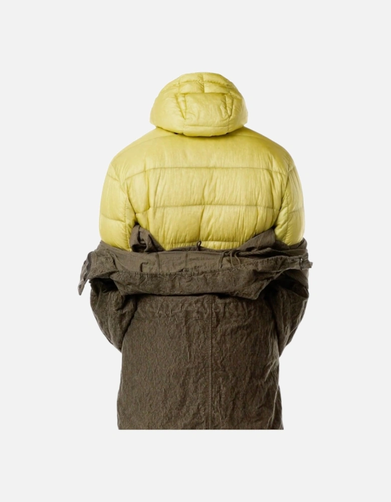 Wrinkled Corduroy 500-TC Military Green Parka Jacket