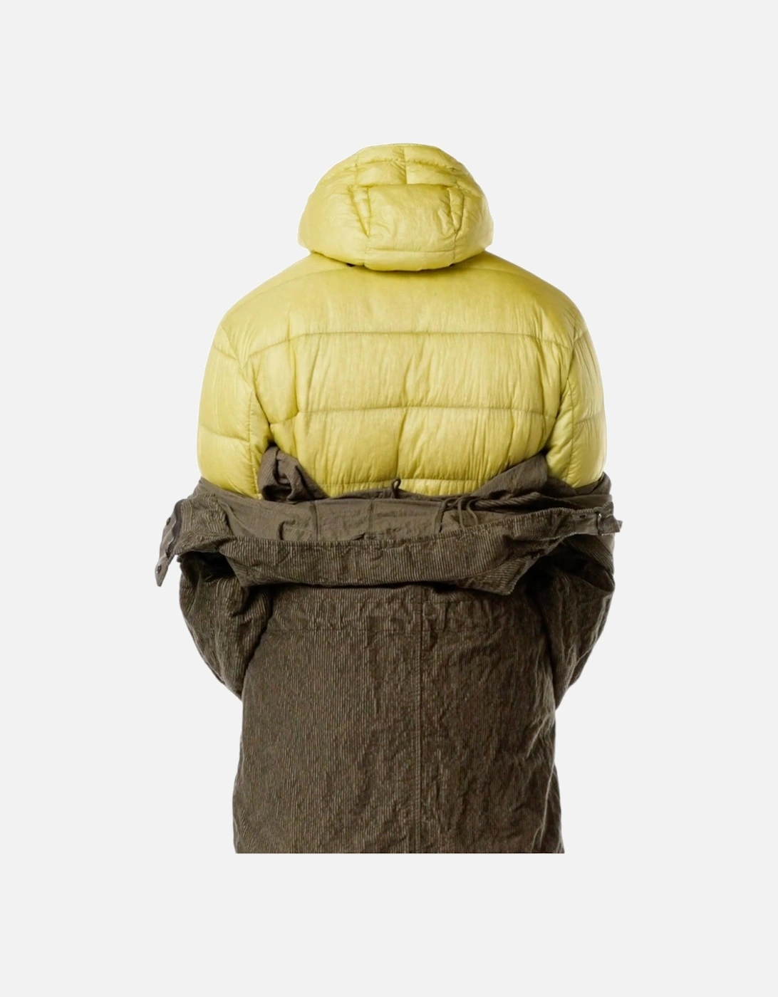 Wrinkled Corduroy 500-TC Military Green Parka Jacket