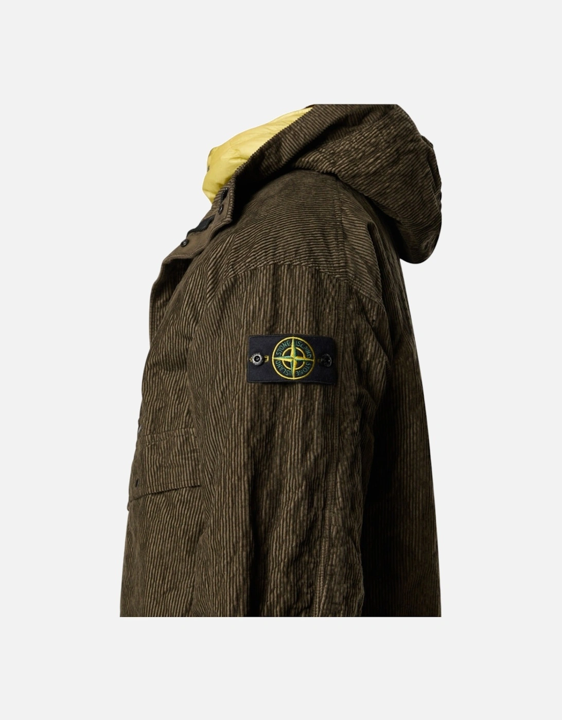 Wrinkled Corduroy 500-TC Military Green Parka Jacket
