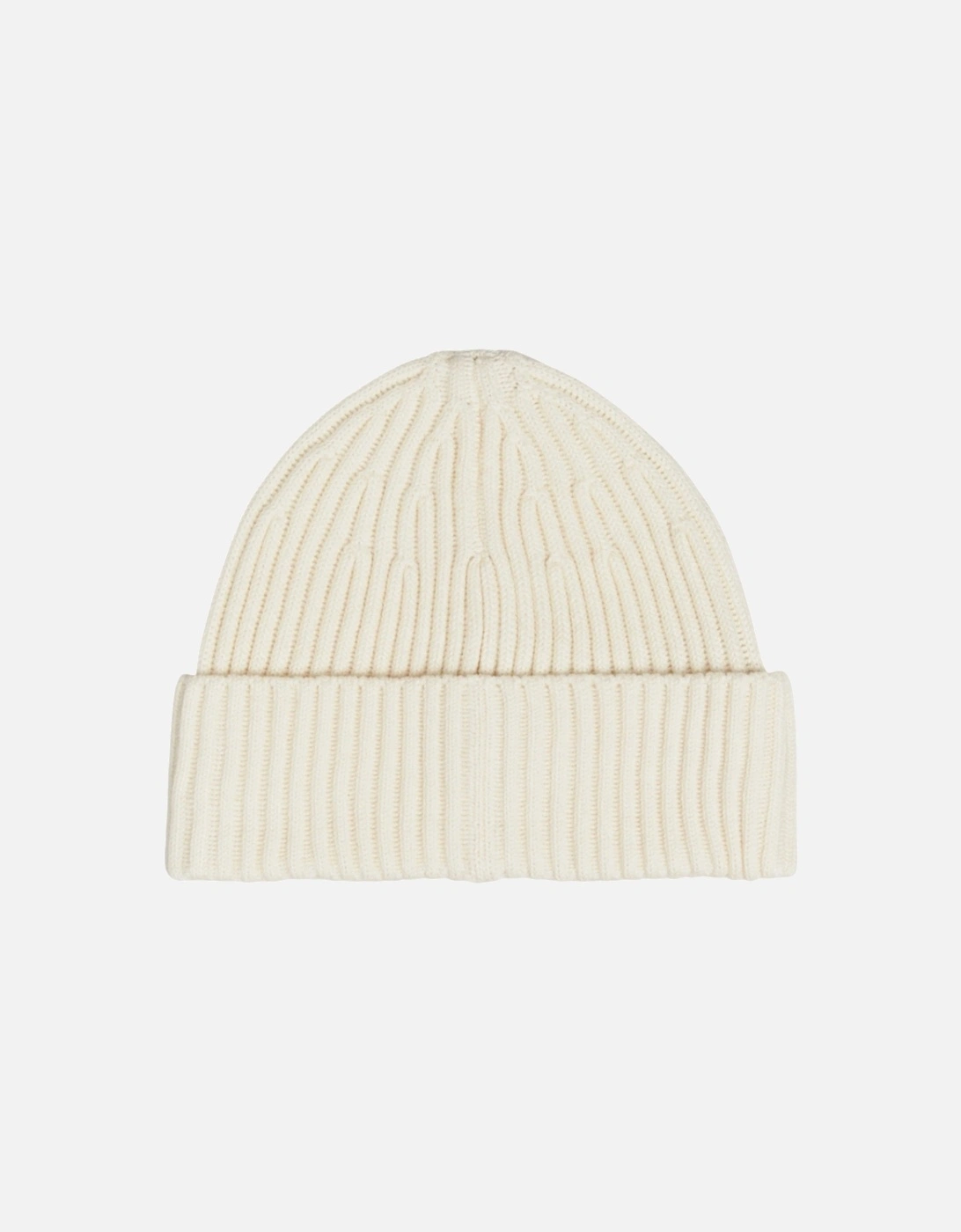 Ivory Cream Rib Wool Beanie