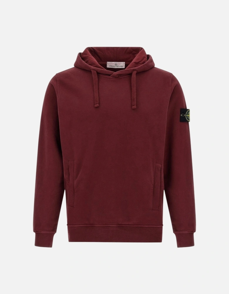 Burgundy Red Fleece Cotton Hoodie