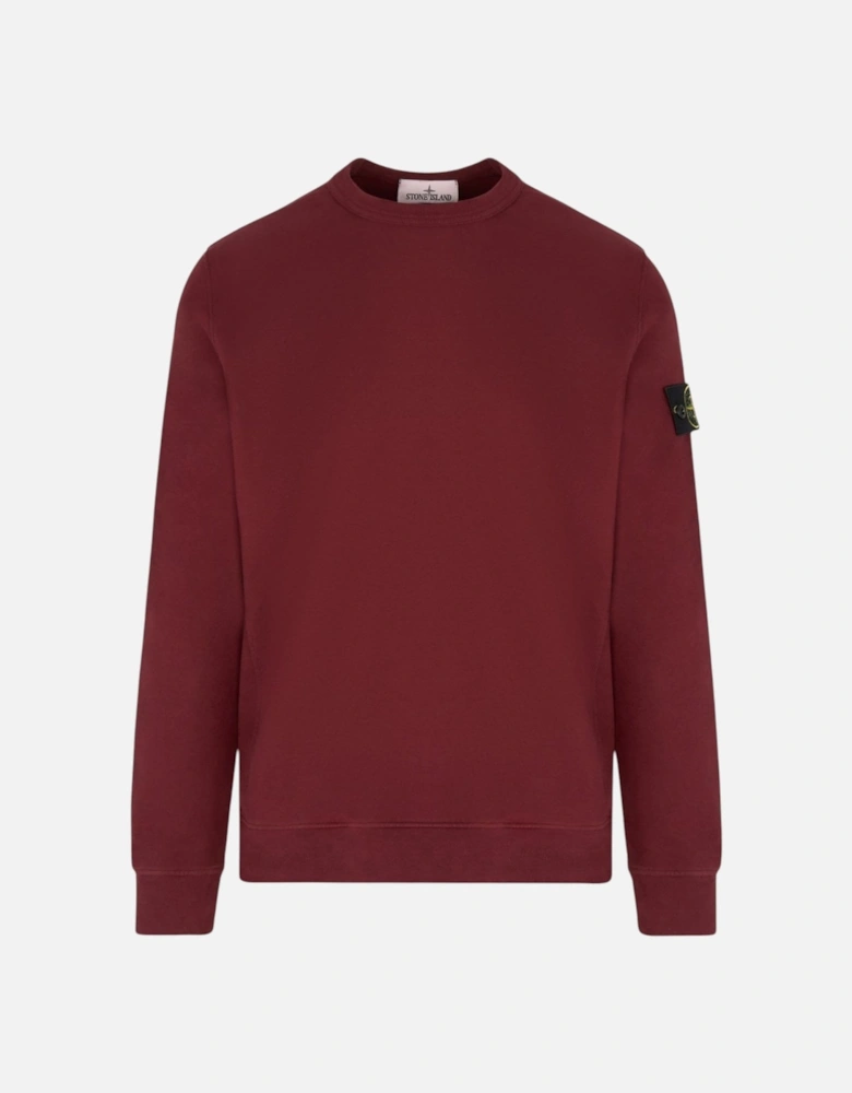 Brushed Organic Cotton Burgundy Red Sweatshirt