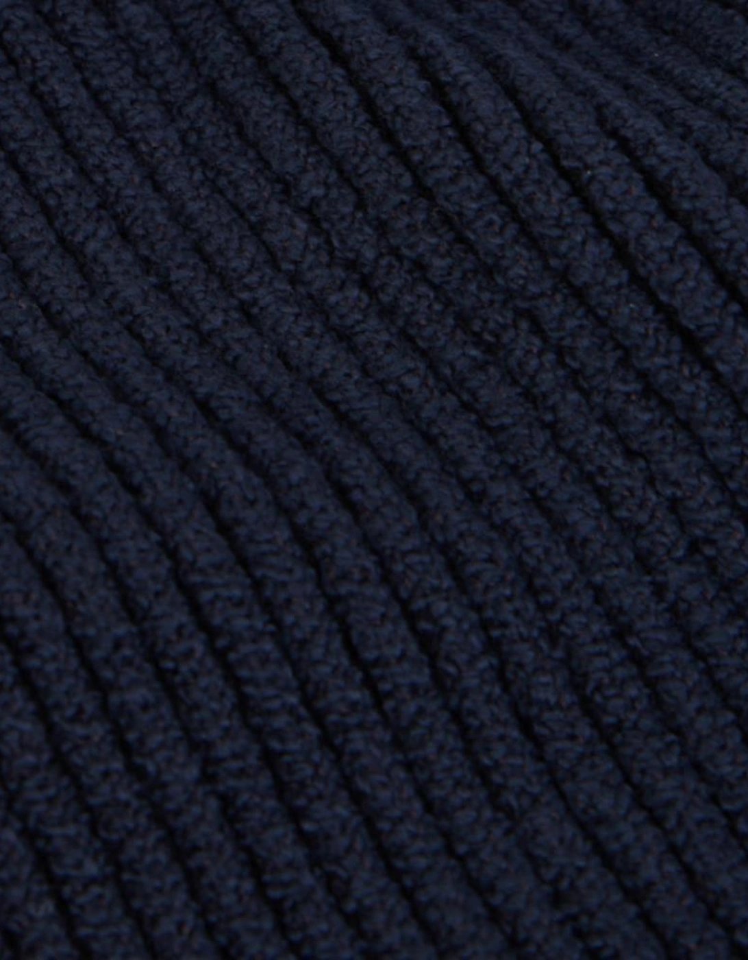 Mixed Fabric Vanise Full Rib RWS Navy Wool Scarf