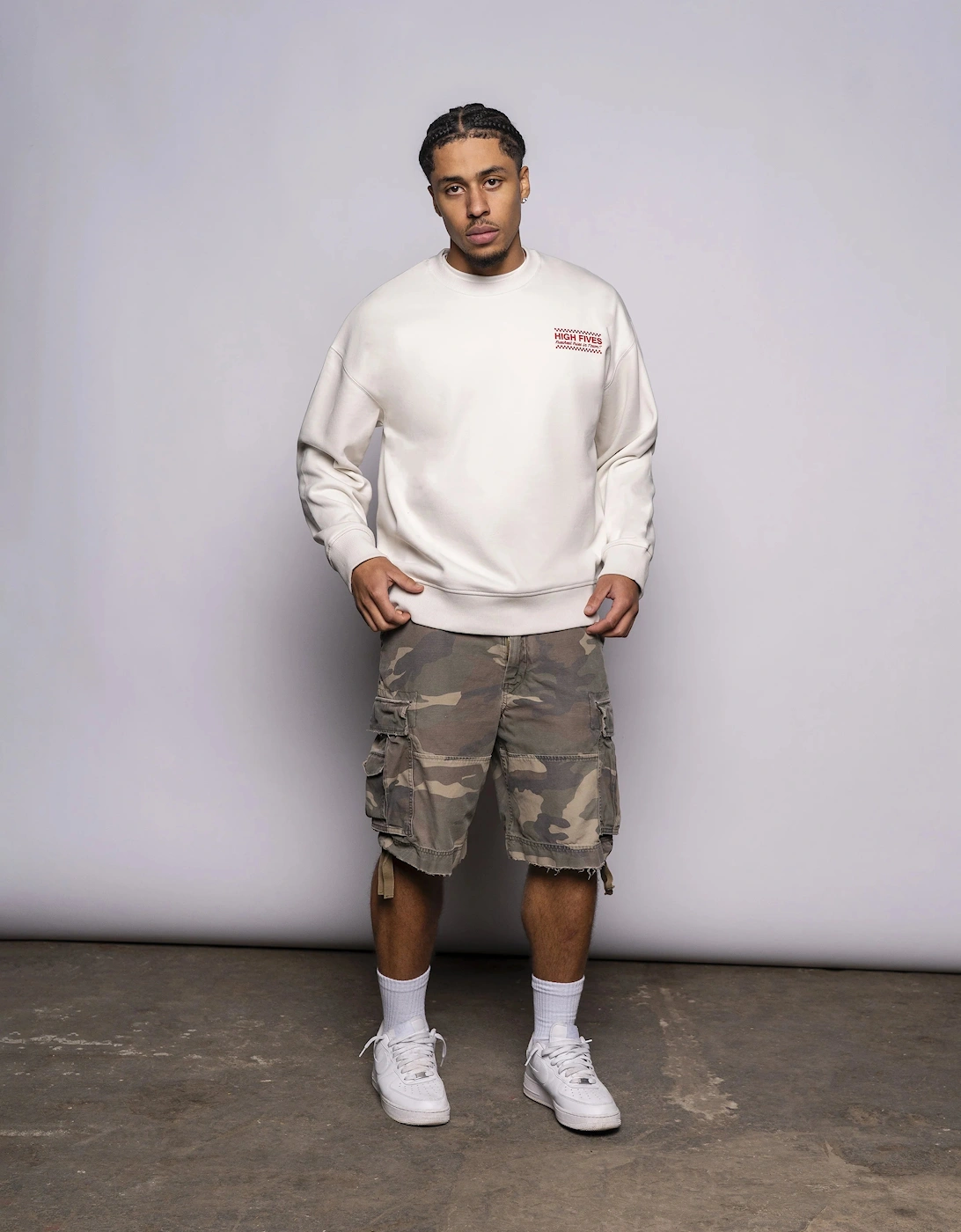 High Five Sweatshirt - Ecru