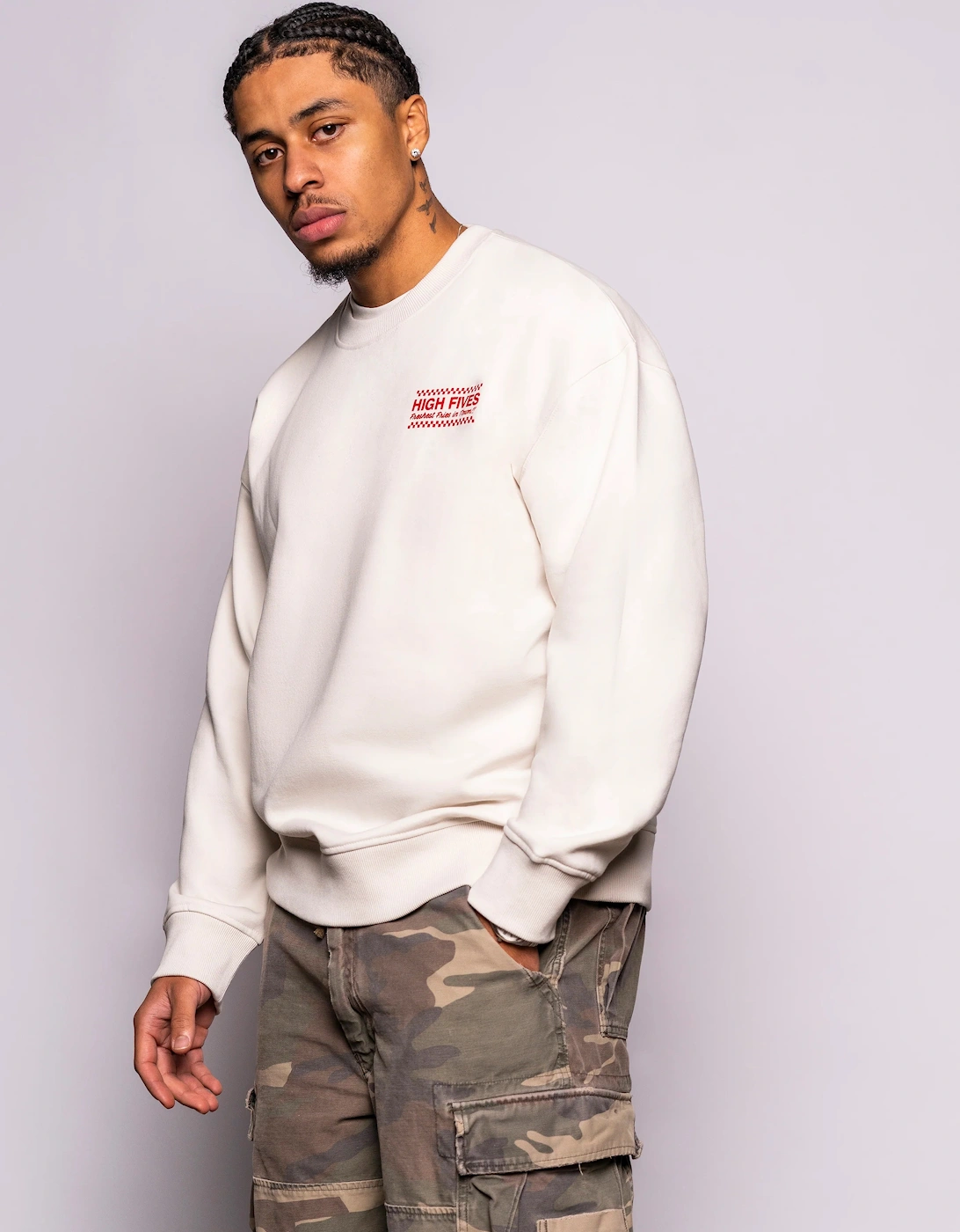 High Five Sweatshirt - Ecru