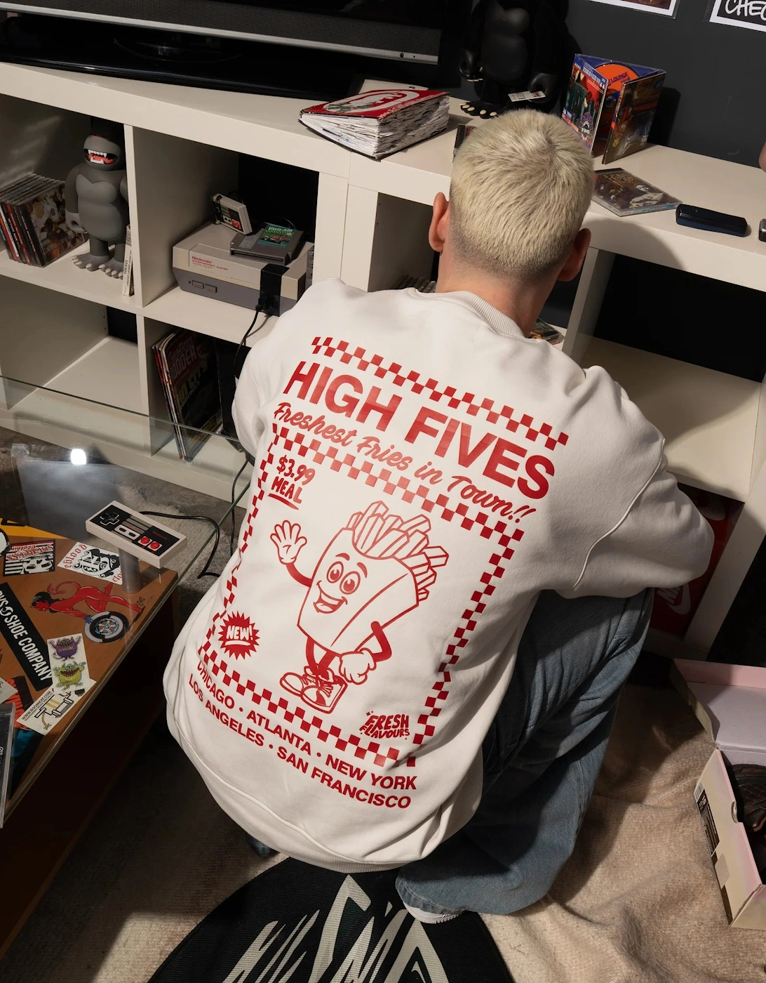 High Five Sweatshirt - Ecru