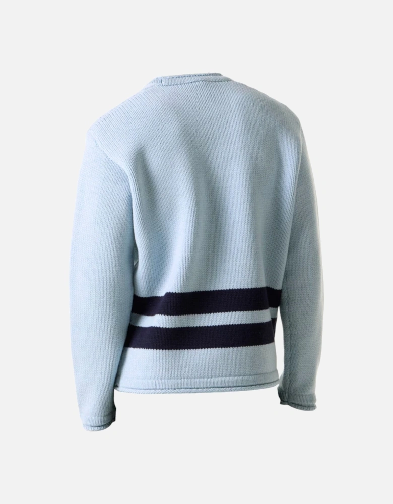 Marina Crewneck Knit Blue Sweatshirt