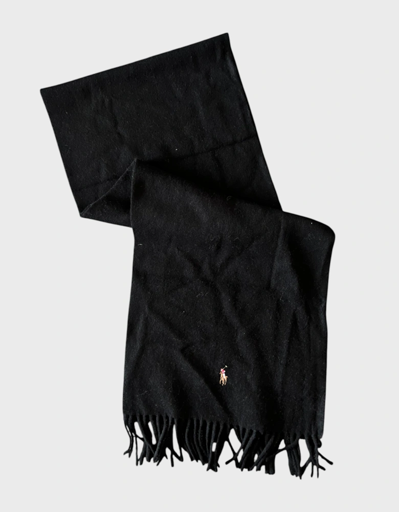 Polo Signature Virgin Wool Scarf Black