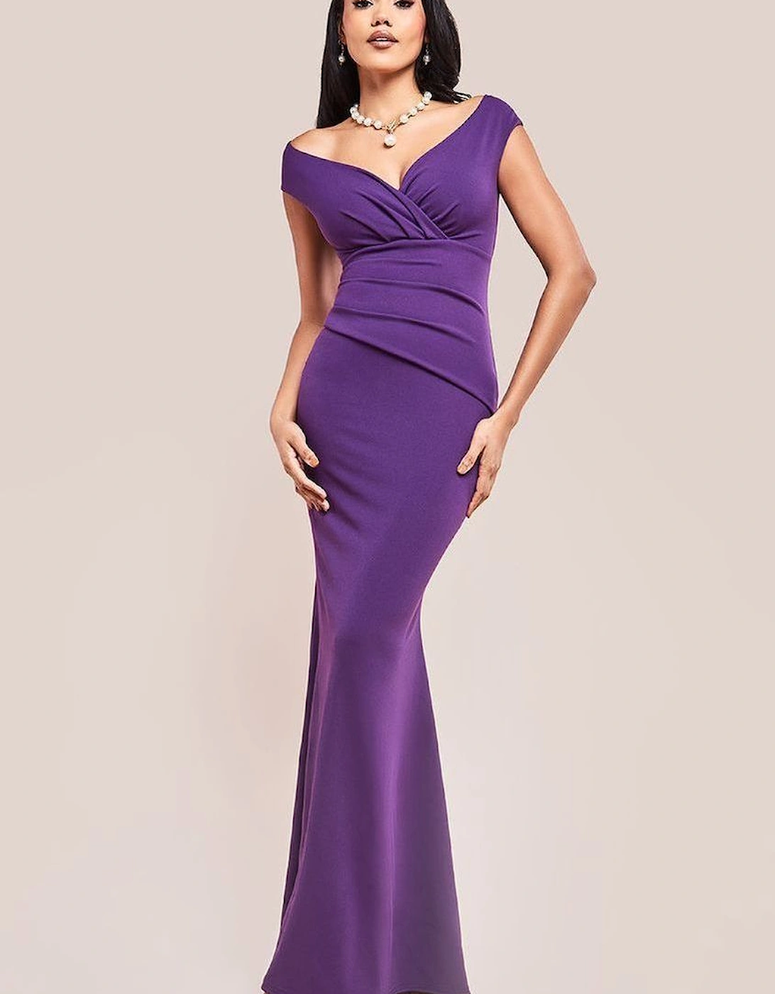 Bardot Pleated Maxi Dress, 2 of 1