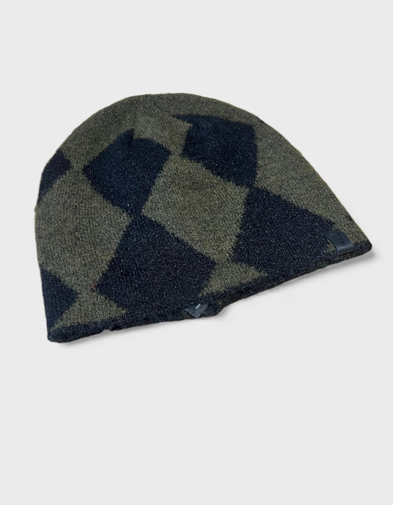 All Saints Diamond Beanie Black Green
