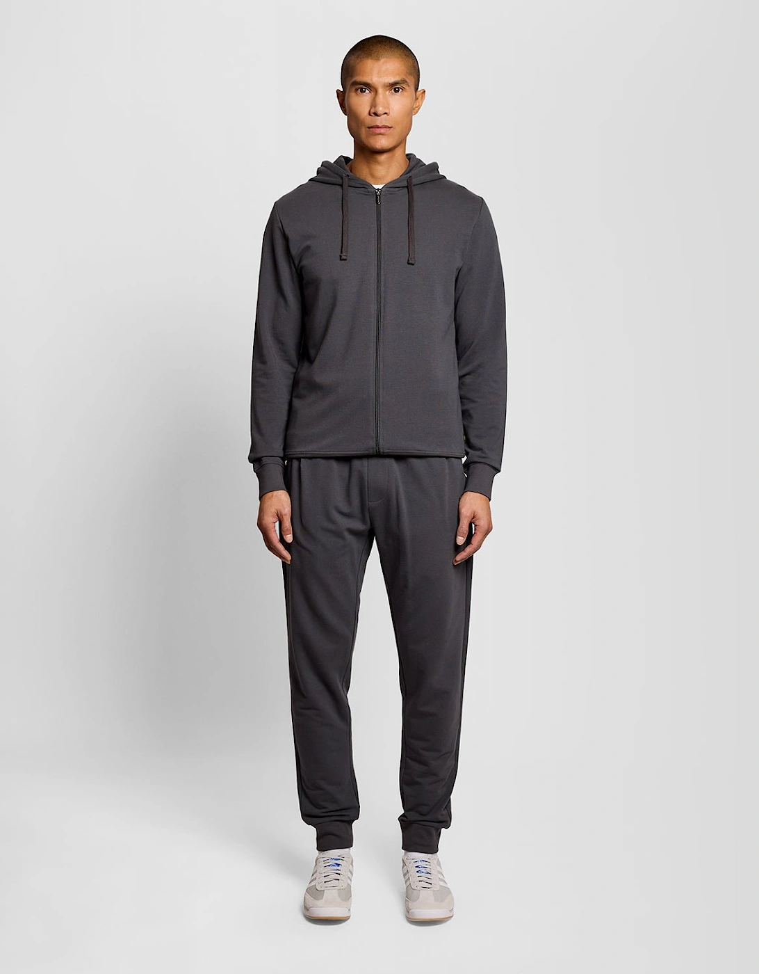 Lyle And Scott Men's Grey Lightweight Lounge Zip Hoodie 42 Xl