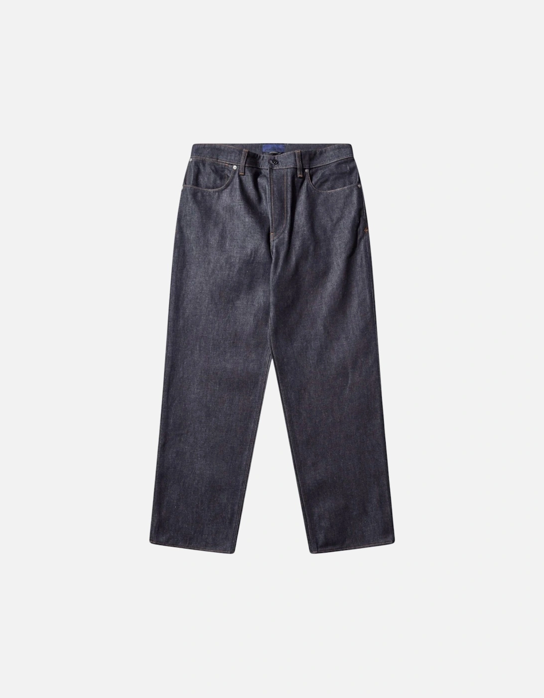 Raw Denim Loose Navy Blue Jeans, 4 of 3