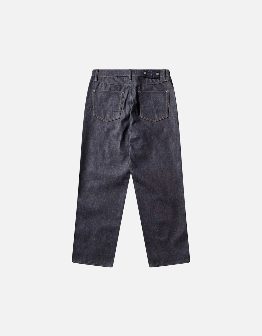 Raw Denim Loose Navy Blue Jeans