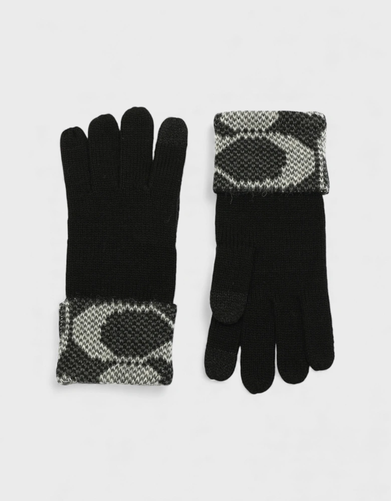 Jumob Signature C Knit Gloves Black