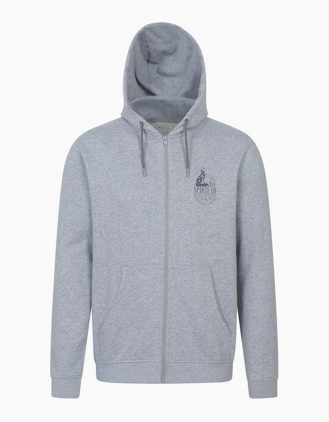 Mountain Warehouse Men's Grey Spirit Of Adventure Full Zip Hoodie  46 3XL