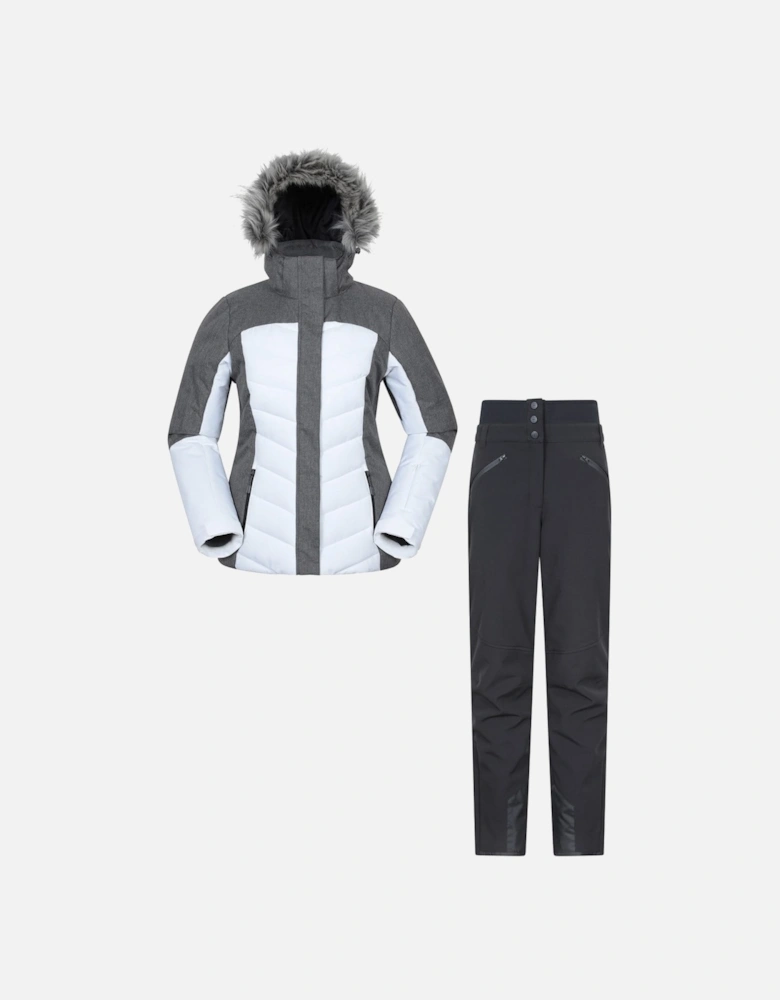 Womens/Ladies Padded Ski Jacket & Trousers Set