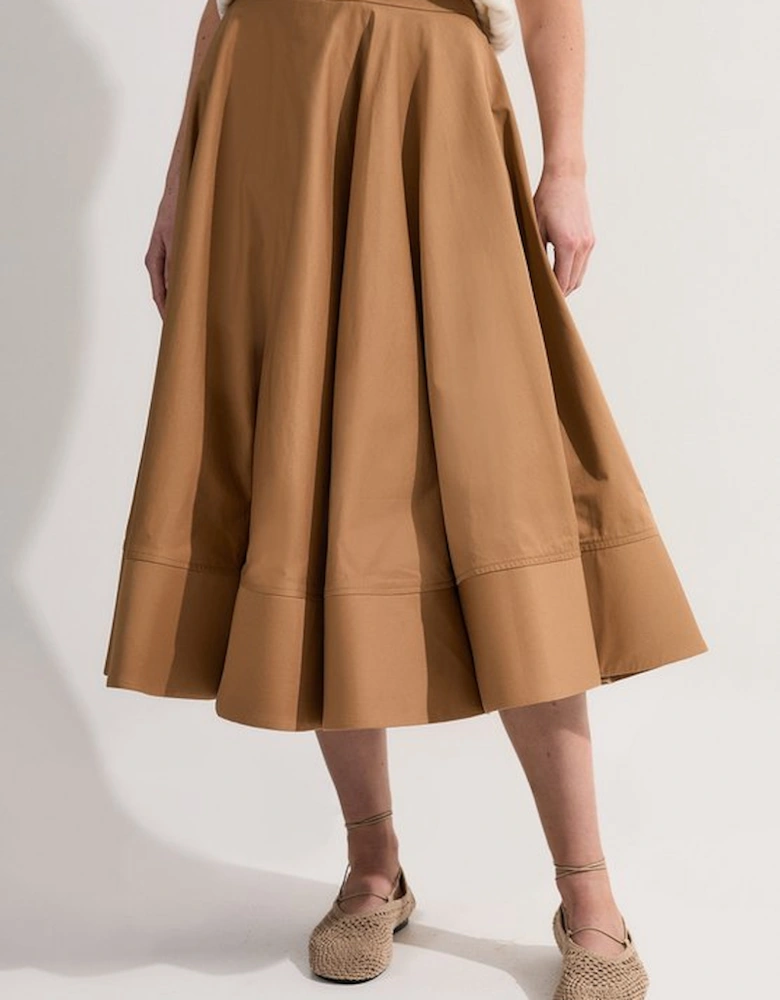 Cotton Tailored Full Skirt