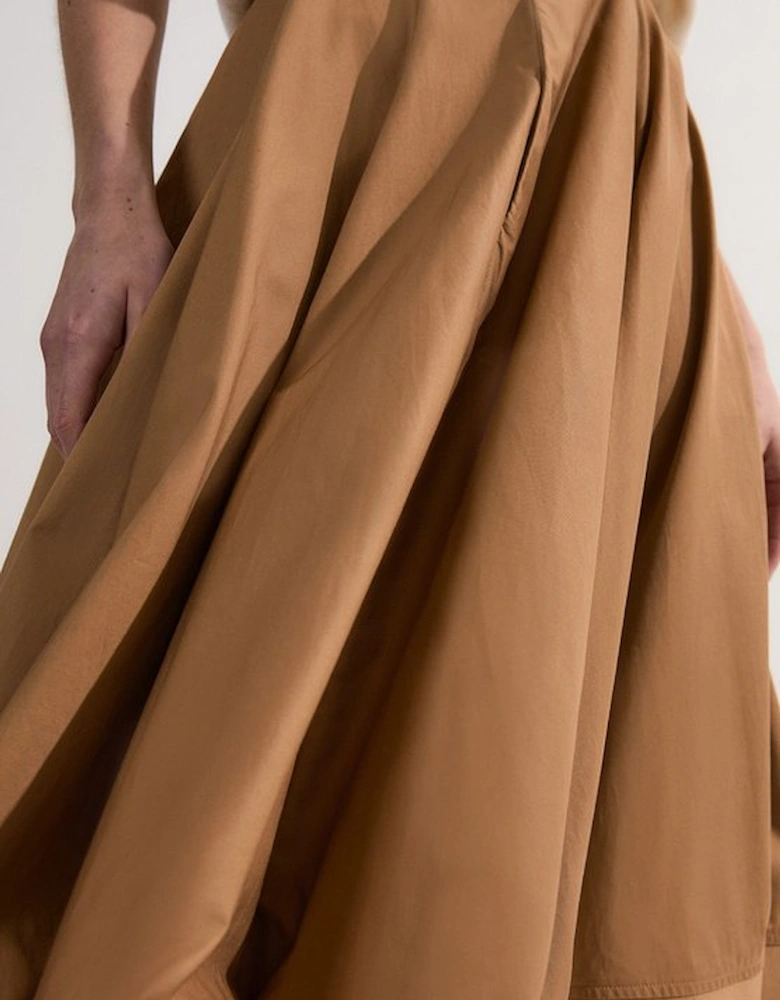 Cotton Tailored Full Skirt