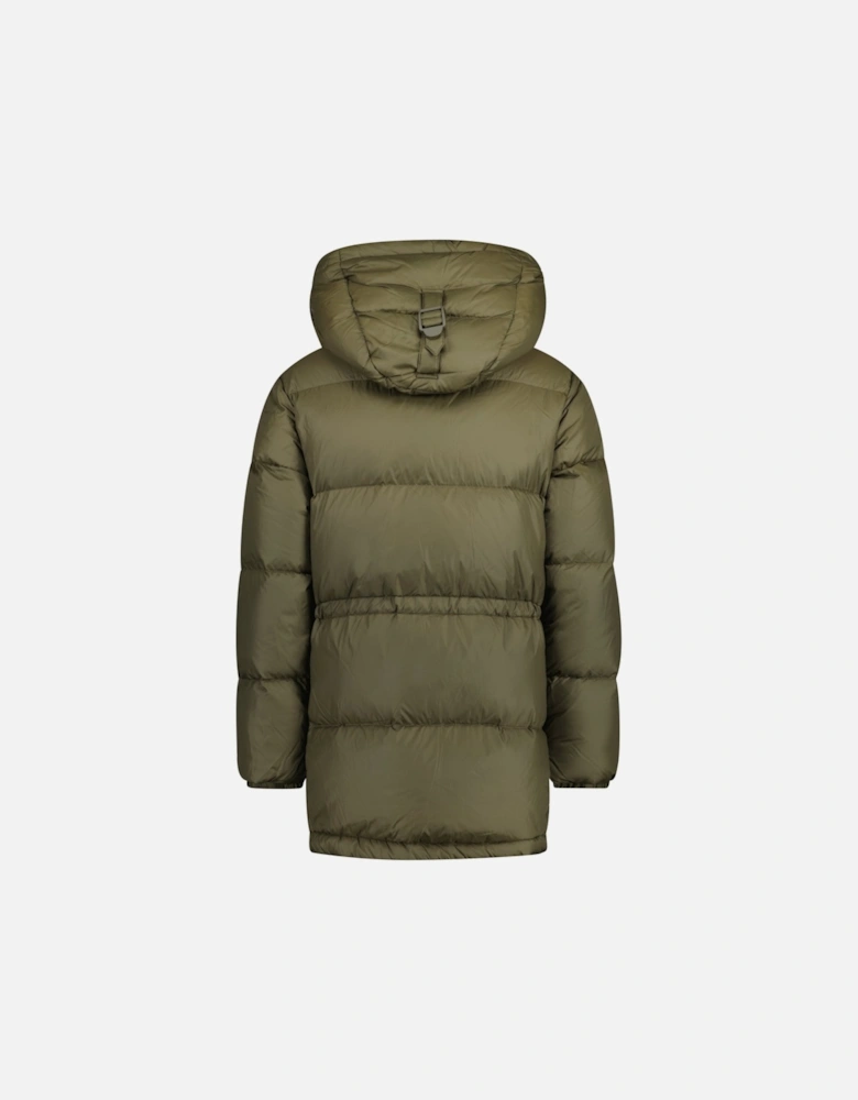 Haworth Mid Length Down Puffer Jacket Khaki Green