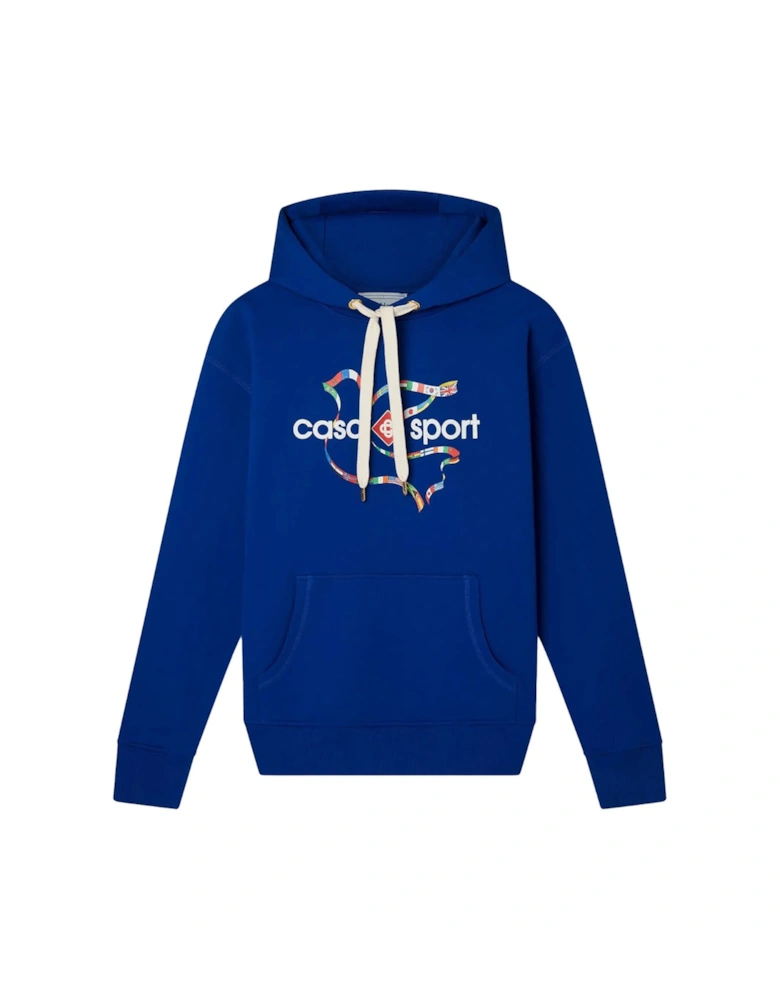 Drapeau De Collombes Printed Blue Hoodie