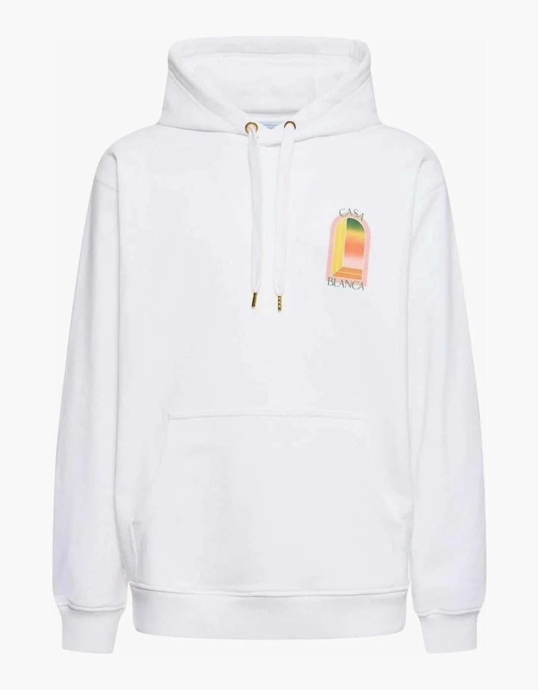 Casablanca Men's White Gradient Arch Logo Hoodie  38 M