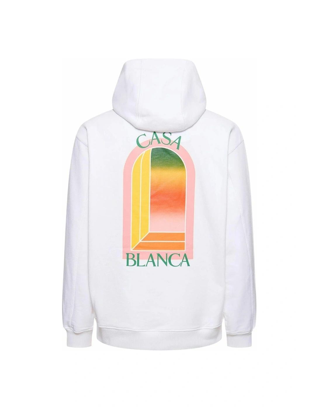 Gradient Arch Logo White Hoodie
