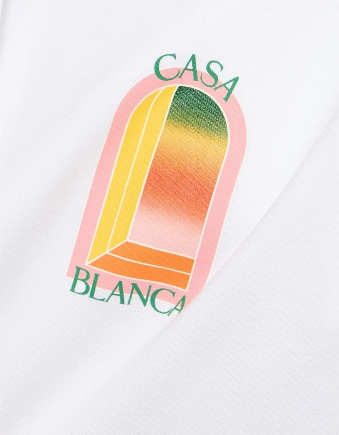 Gradient Arch Logo White Hoodie
