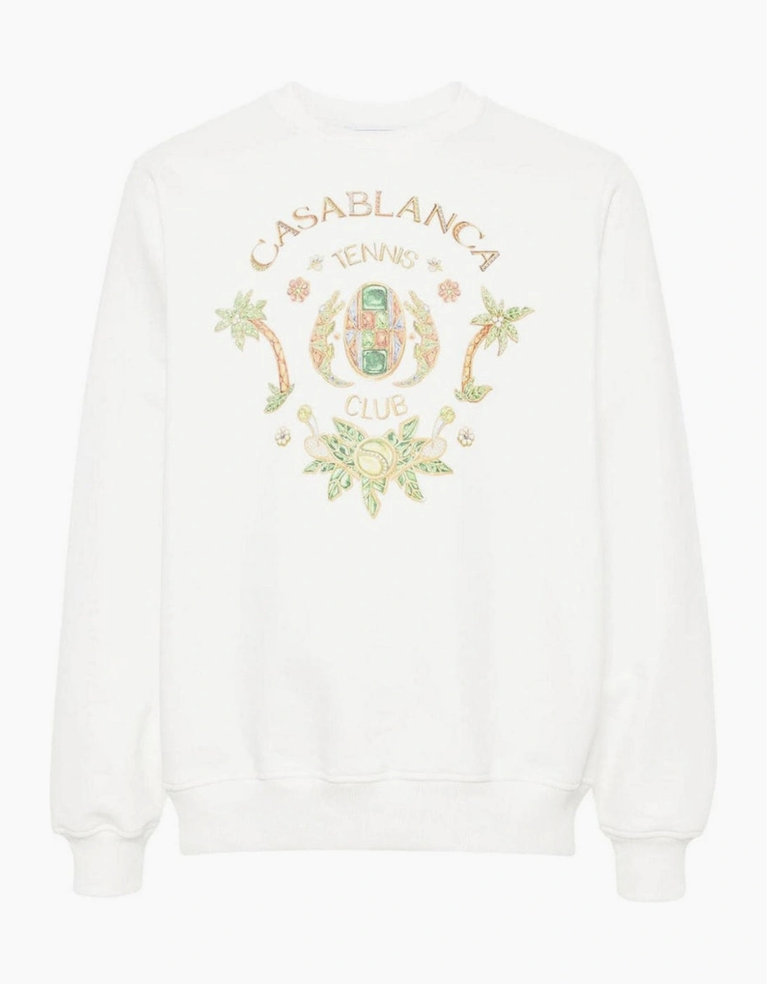 Casablanca Men's White Joyaux D' Afrique Tennis Club Printed Sweatshirt  38 M