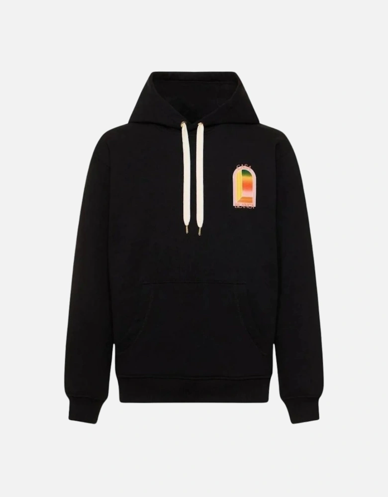 Gradient Arch Logo Black Hoodie