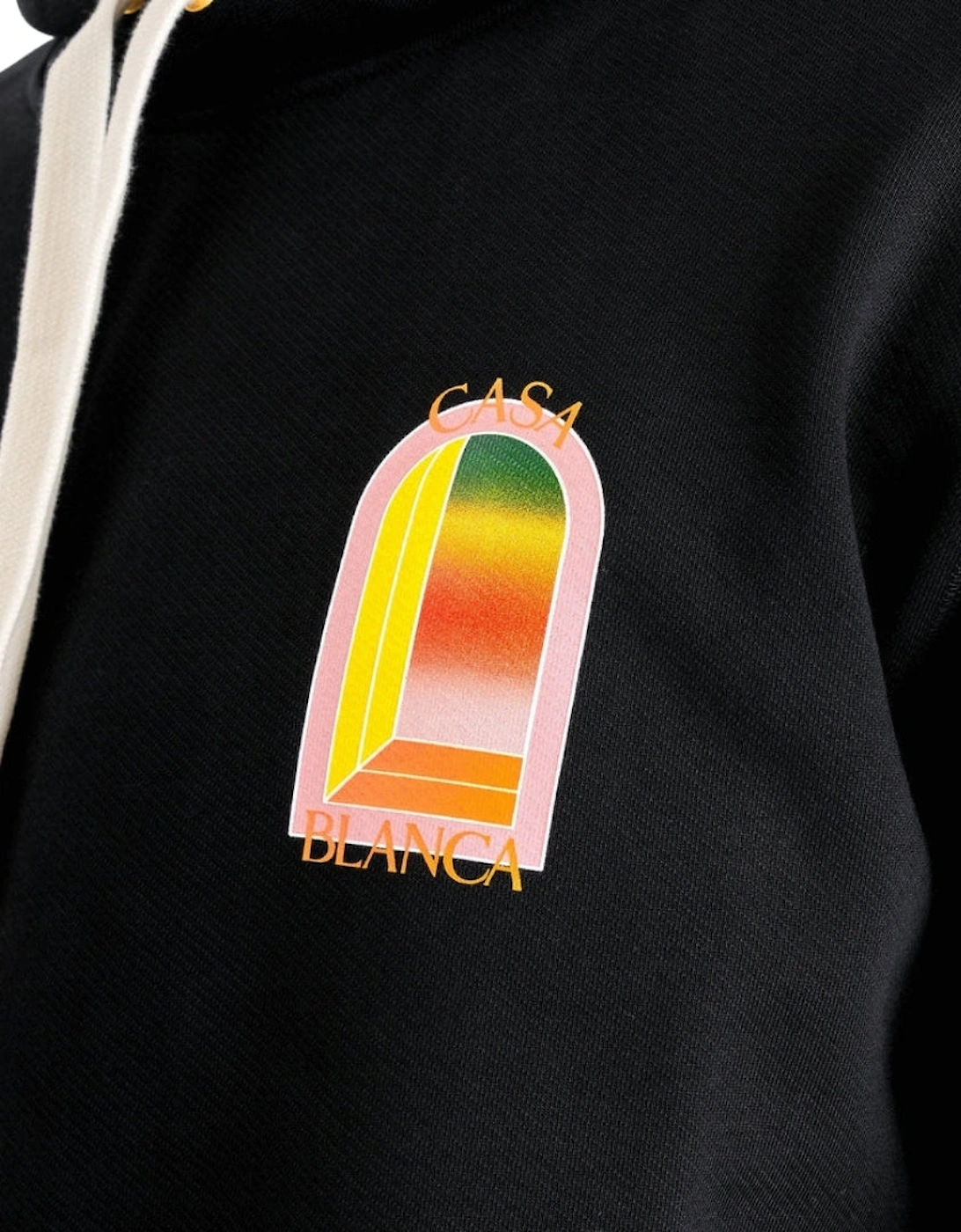 Gradient Arch Logo Black Hoodie