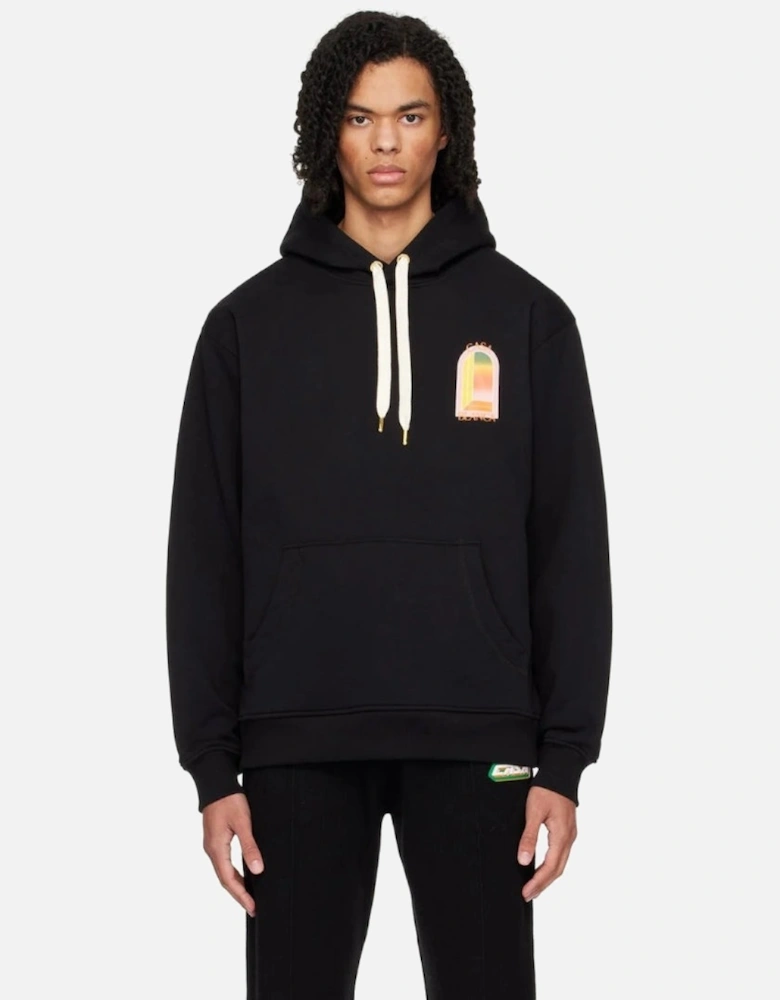 Gradient Arch Logo Black Hoodie
