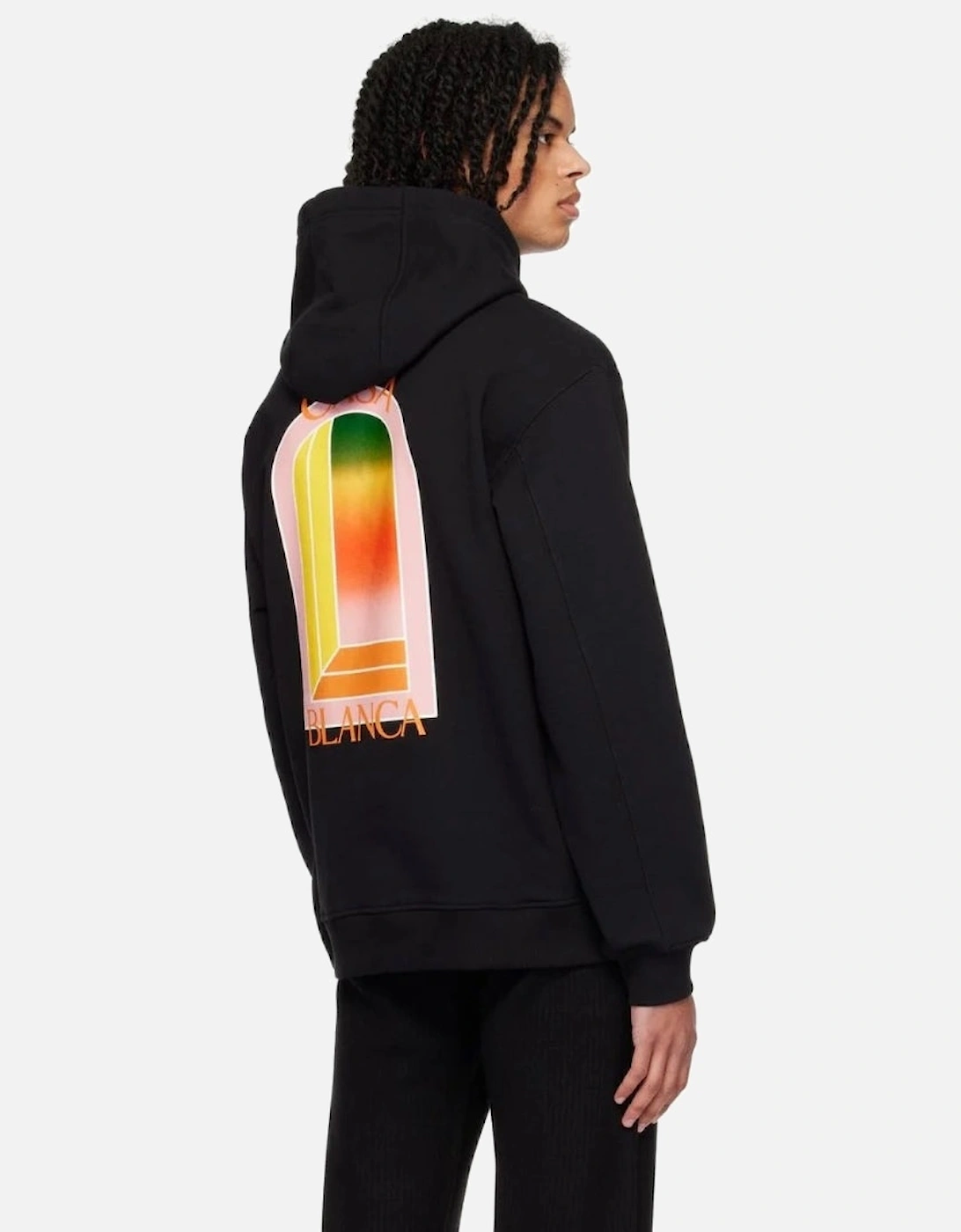 Gradient Arch Logo Black Hoodie