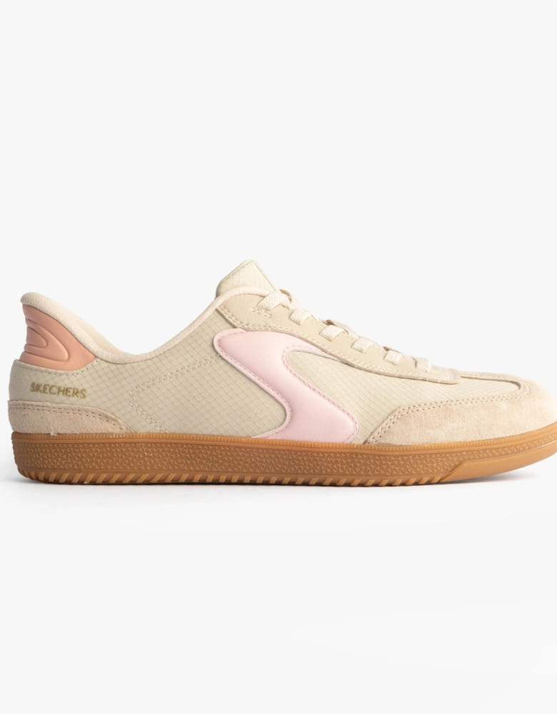 185323/NTPK HOTSHOT Womens Trainers Natural Nylon/LeatherPink