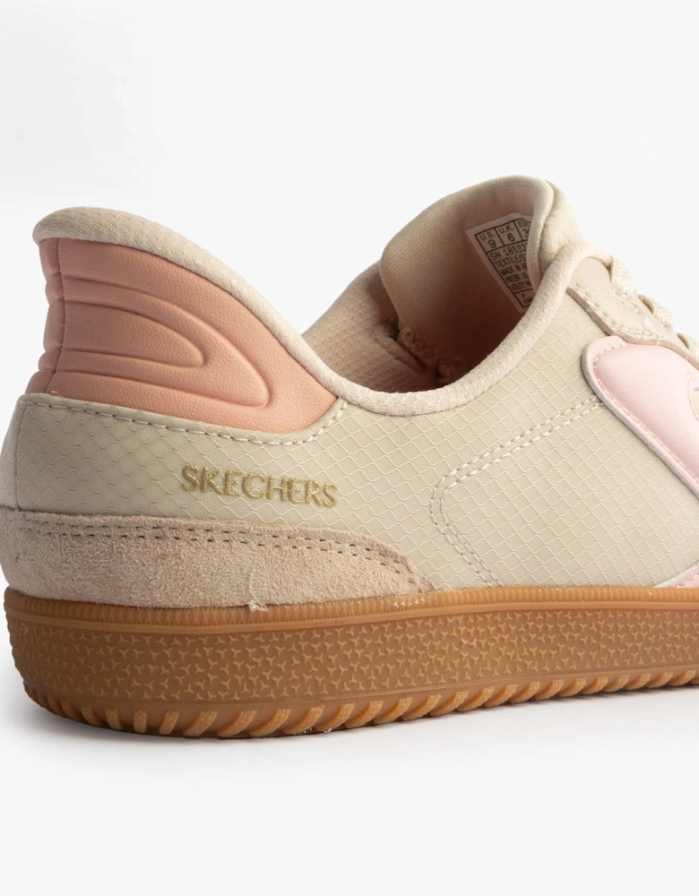185323/NTPK HOTSHOT Womens Trainers Natural Nylon/LeatherPink