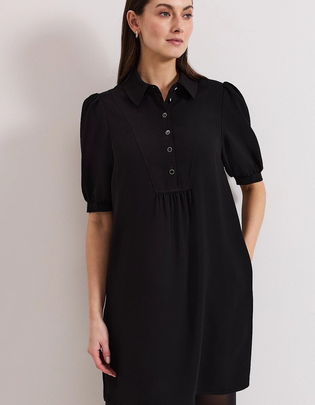 Claudia Button Swing Mini Dress, 2 of 1