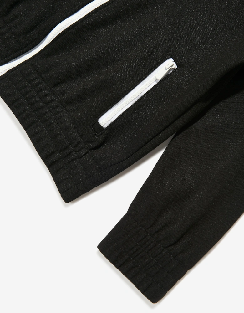 Boys Contrast Seam Track Jacket in Black