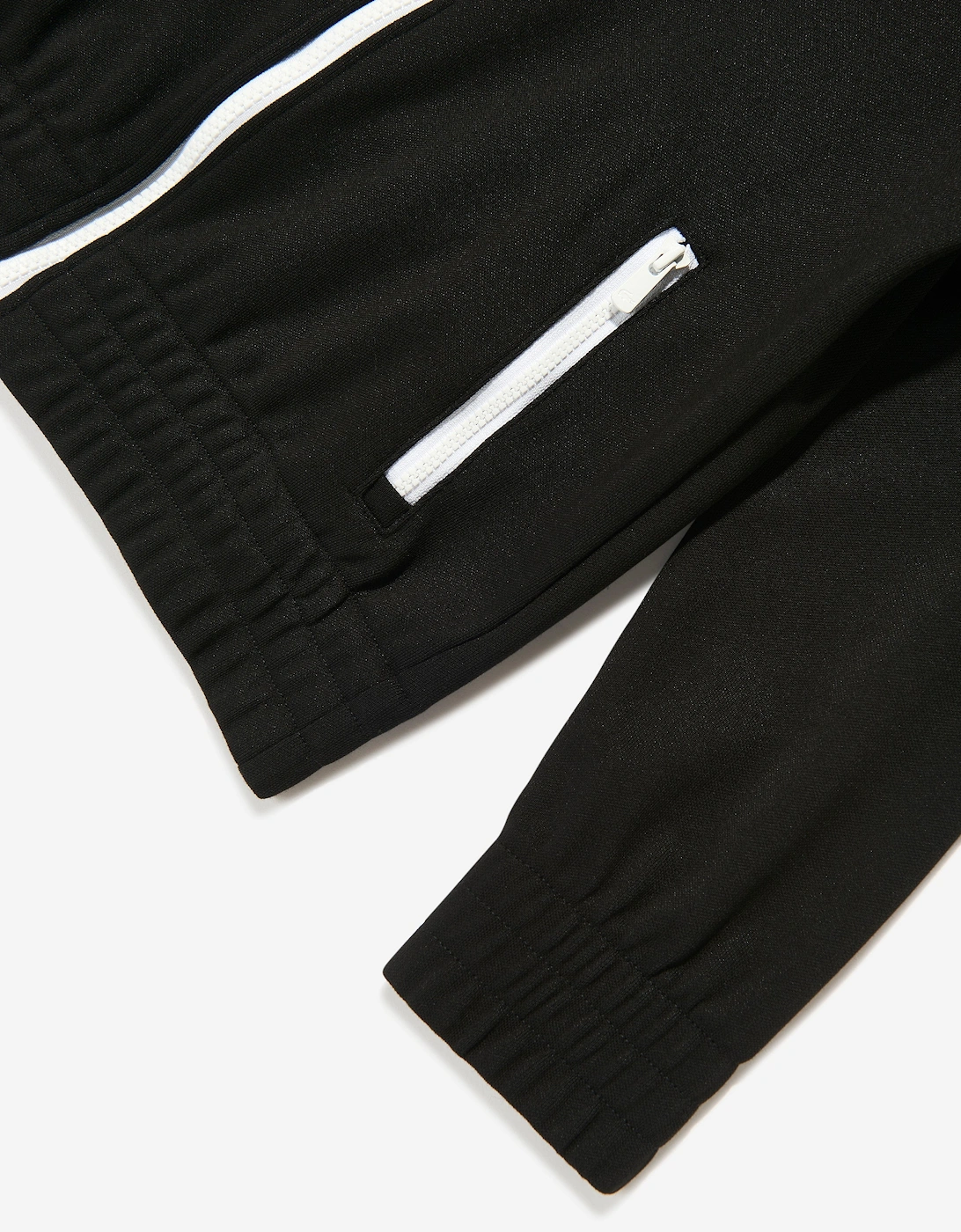 Boys Contrast Seam Track Jacket in Black