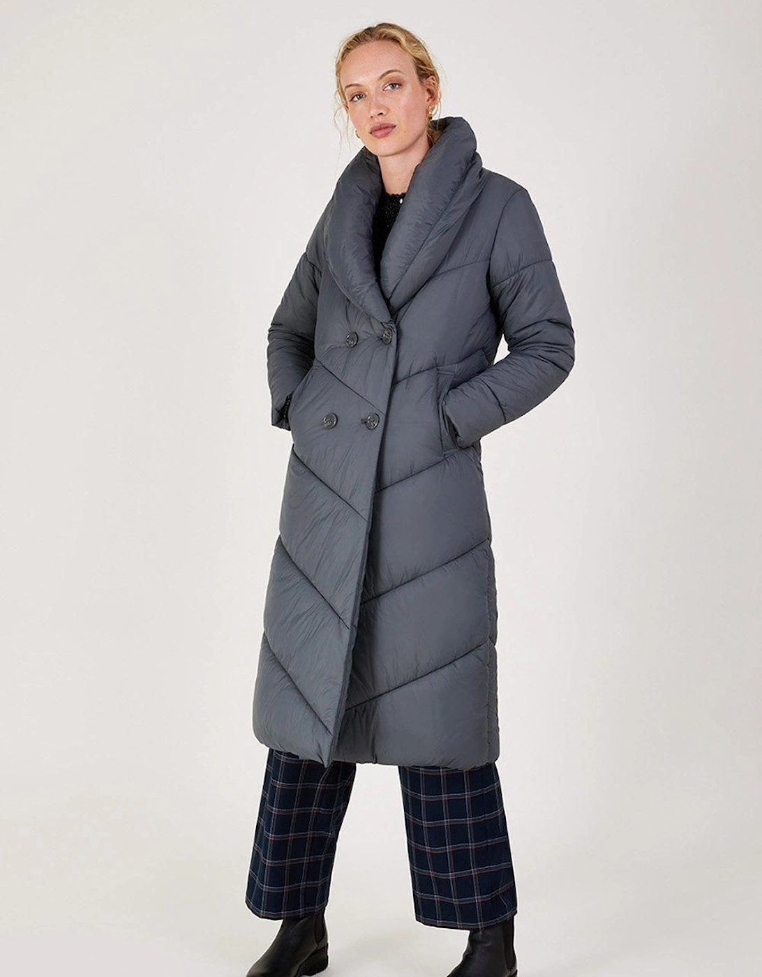 'Clara' Longline Padded Maxi Coat, 2 of 1