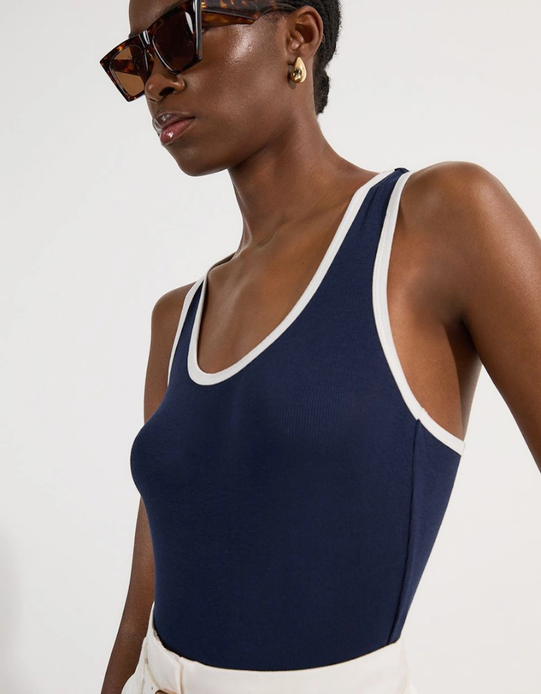 Archive Collection - Tipped Ribbed Bodysuit