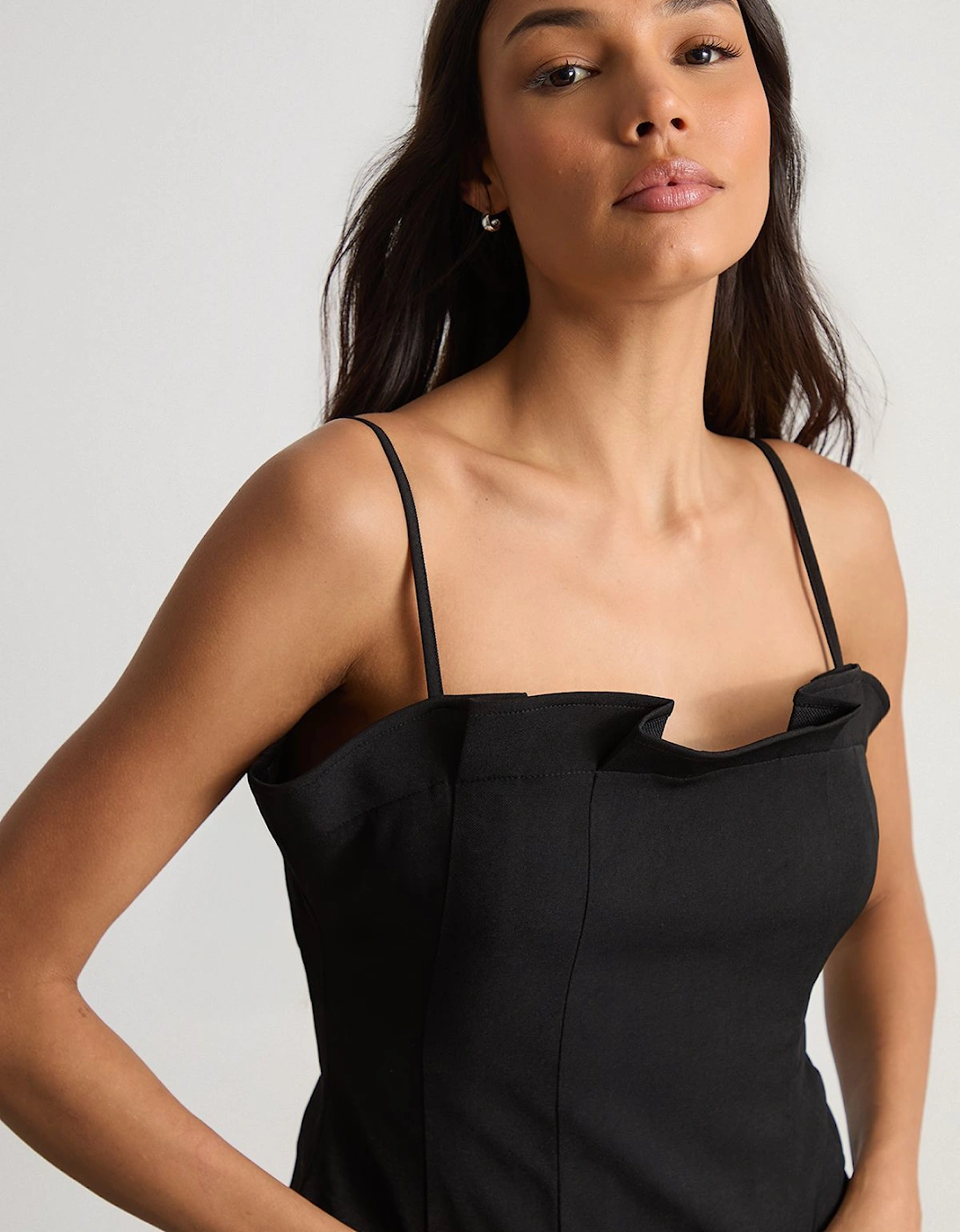 Pleated Detail Bandeau Fitted Body Top, 2 of 1