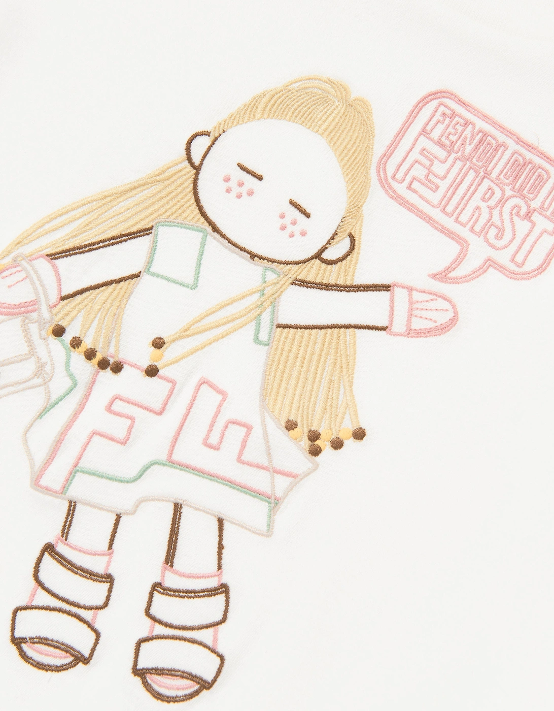 Girls Graphic Print T-Shirt in White