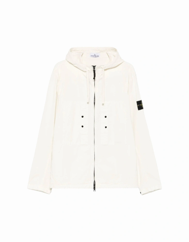 Supima Cotton Stretch Hooded Ivory Jacket