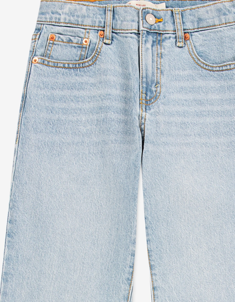 Girls Wide Leg Jeans in Blue