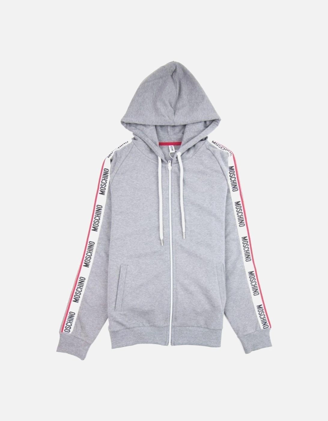Tape Zip Hoodie Grey, 2 of 1