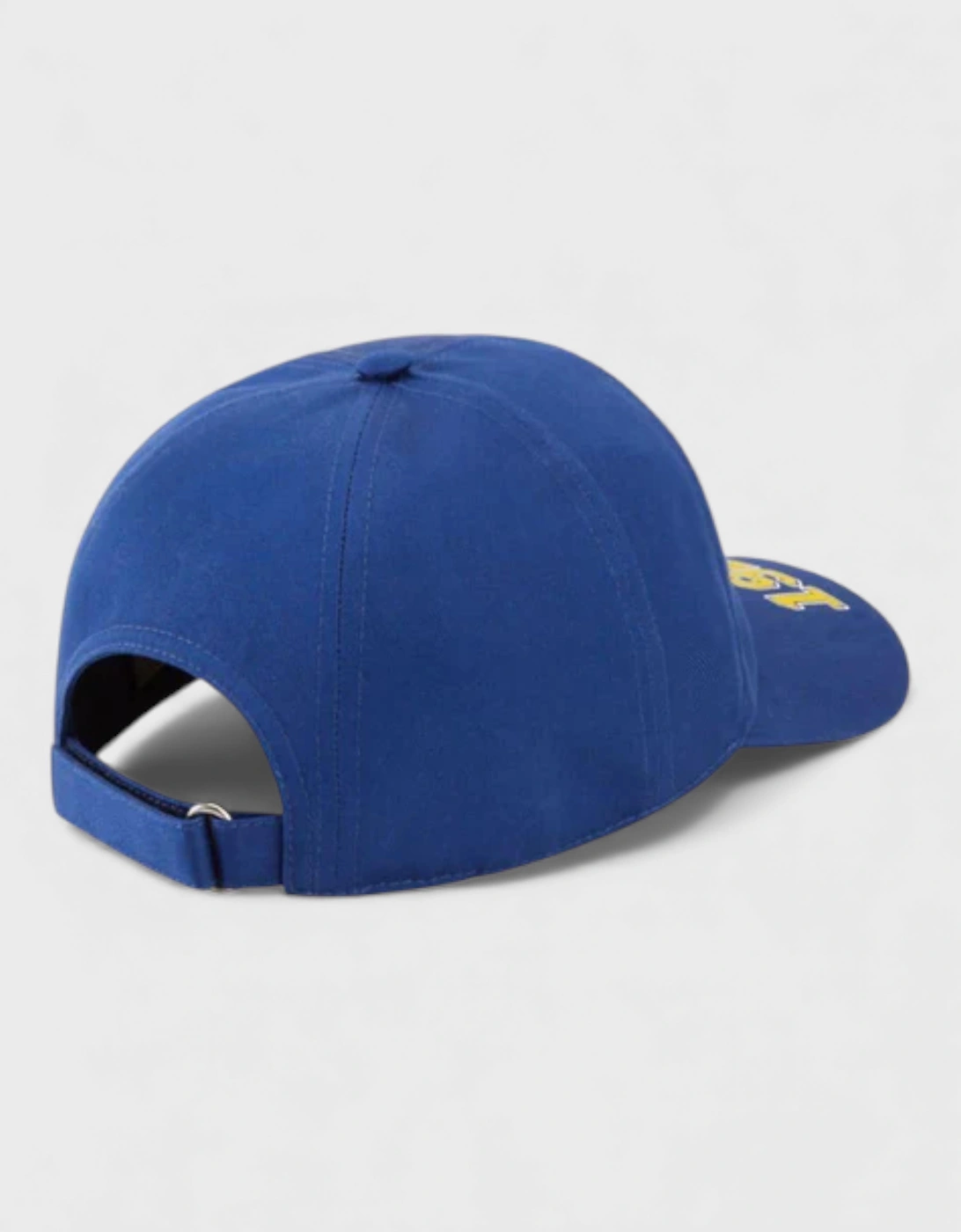 Brand Print Panelled Cotton Cap Blue