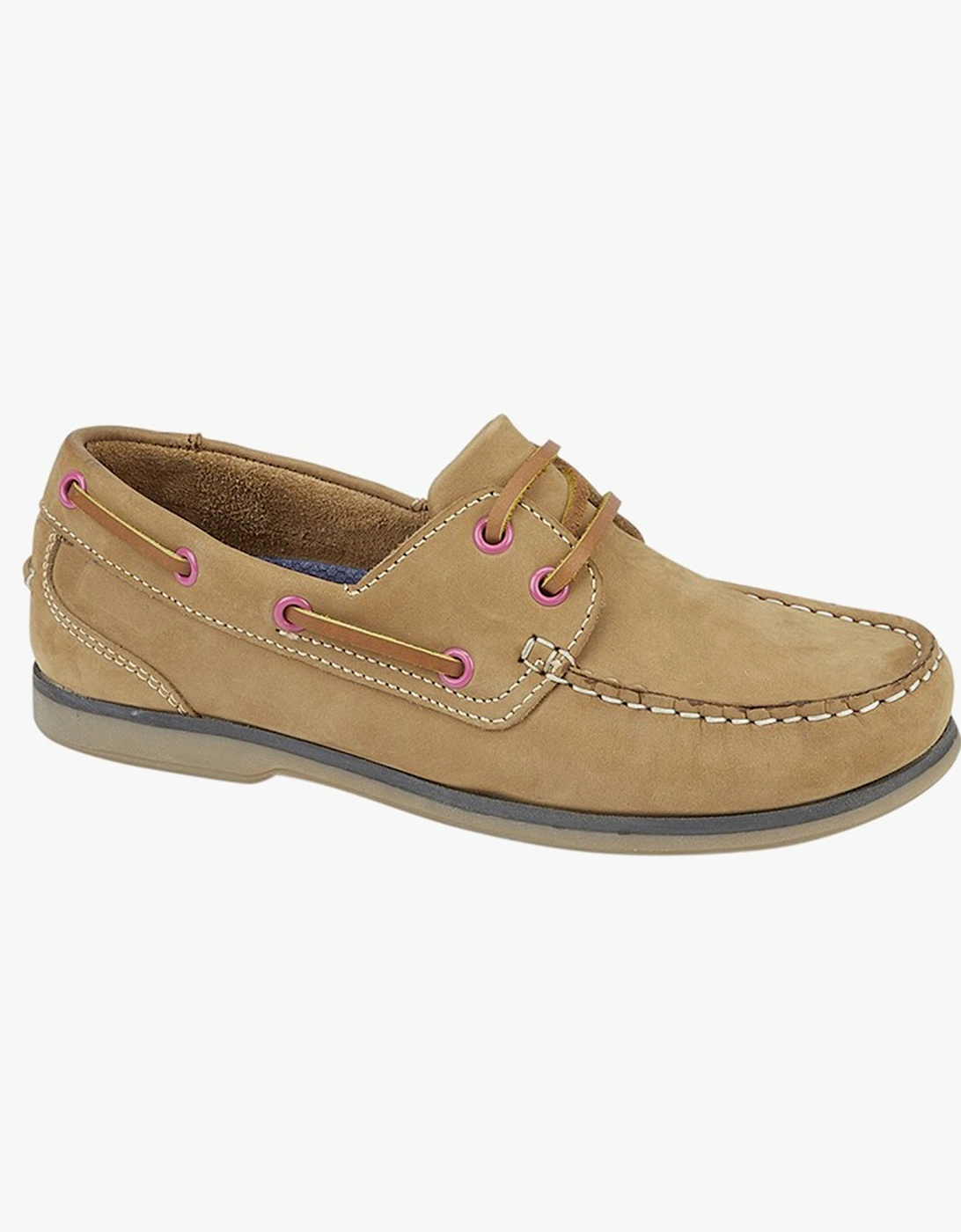 L179TN Ladies Moccasin Boat Shoes Honey, 2 of 1