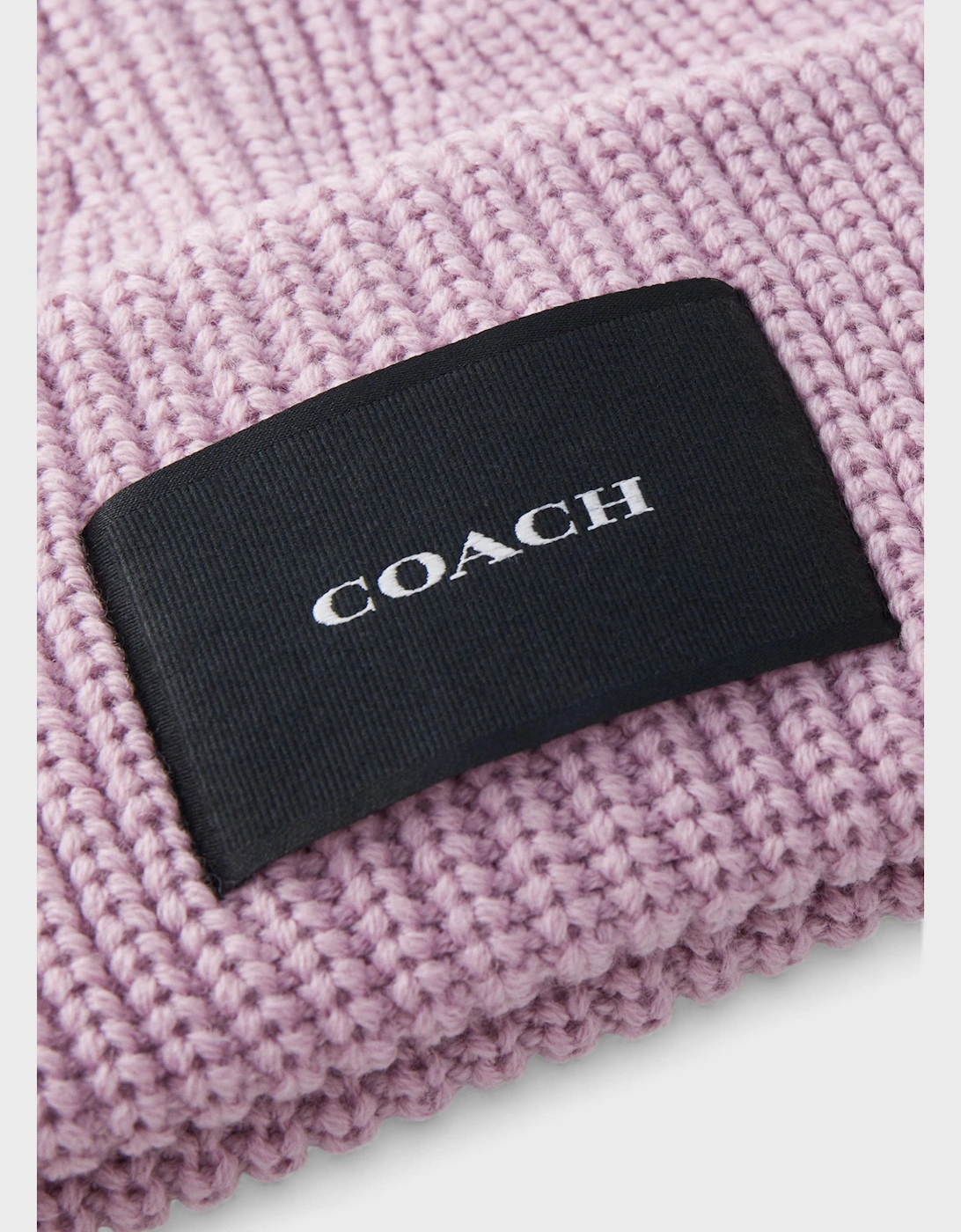 Woven Patch Beanie Faded Pink