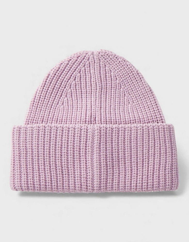 Woven Patch Beanie Faded Pink
