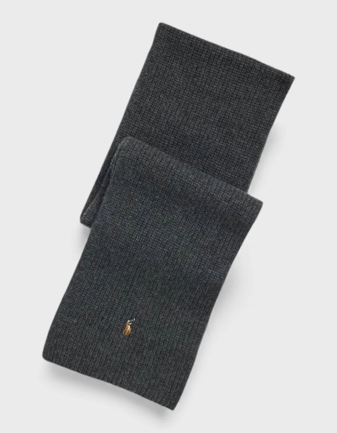 Ralph Lauren Men's Black Polo Scarf Grey