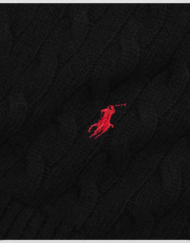 Polo Ralph Lauren Cable Knit Scarf Black